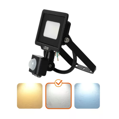 MHC LED-reflektor, 120°, IP65, 10 W, Természetes fehér, fekete