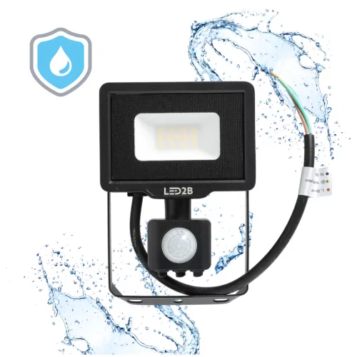 MHC LED-reflektor, 120°, IP65, 10 W, Természetes fehér, fekete