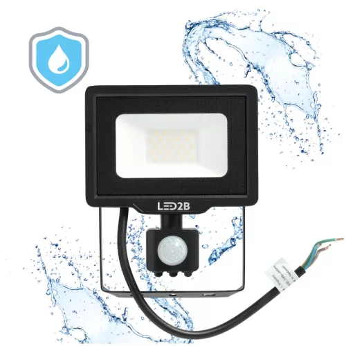 MHC LED-reflektor, 120°, IP65, 20 W, Hideg fehér, fekete