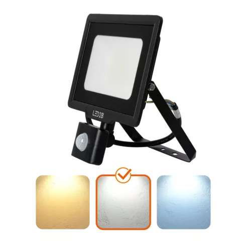 MHC LED-reflektor, 120°, IP65, 30 W, Természetes fehér, fekete