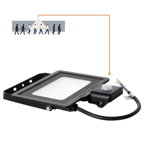 MHC LED-reflektor, 120°, IP65, 30 W, Természetes fehér, fekete