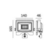 MHC LED-reflektor, 110°, IP54, 30 W, Természetes fehér, fekete