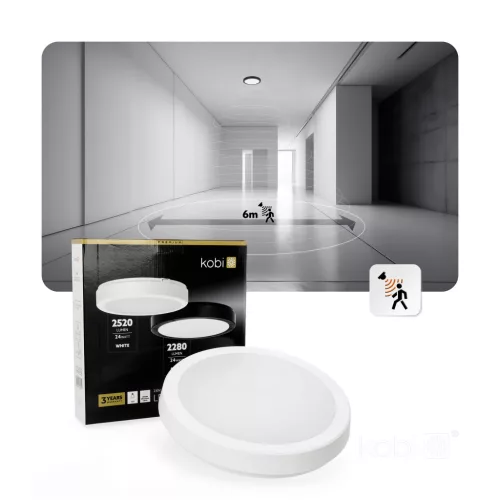 Ceiling lamp LED NAIROS G2 24W 3CCT IP65 white Kobi Premium