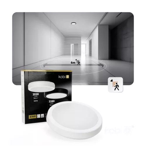 Ceiling lamp LED NAIROS G2 24W 3CCT IP65 white Kobi Premium