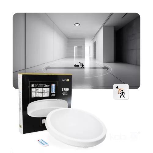 Ceiling lamp LED NAIROS G2 36W 3CCT LX IP65 white Kobi Premium