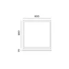 Kiemelő keret 600x600x70 mm fehér