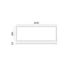 Kiemelő keret 300x1200x63 mm fehér