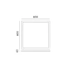 Kiemelő keret 600x600x63 mm fehér