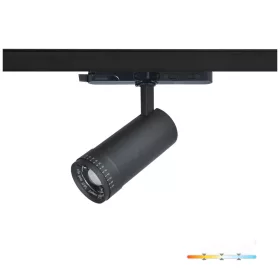   NEXTRACK VISION háromfázisú sínes lámpa, 10W, 10/60°, CRI 90, Szabályozható színhőmérséklet, Fekete