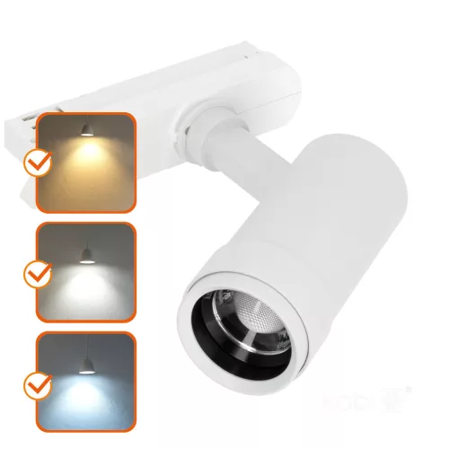 NEXTRACK VISION háromfázisú sínes lámpa, 20W, 10/60°, CRI 90, Szabályozható színhőmérséklet, Fehér