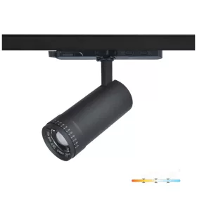   NEXTRACK VISION háromfázisú sínes lámpa, 30W, 10/60°, CRI 90, Szabályozható színhőmérséklet, Fekete