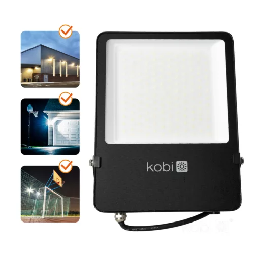 SEUL LED-reflektor, 120°, IP65, 100 W, Természetes fehér, fekete
