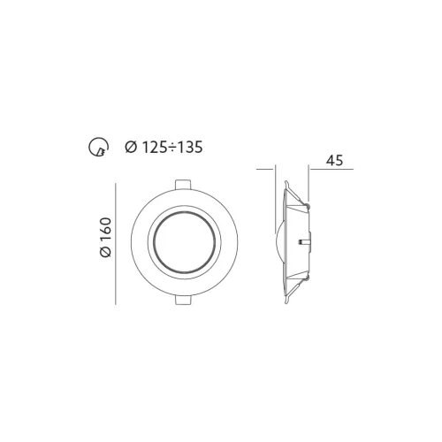Downlight LED SATURN 9W 4000K Kobi Premium