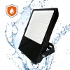 US LED-reflektor, 60°, IP66, 500 W, Természetes fehér, fekete