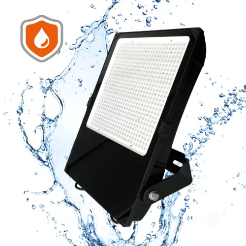 US LED-reflektor, 60°, IP66, 500 W, Természetes fehér, fekete