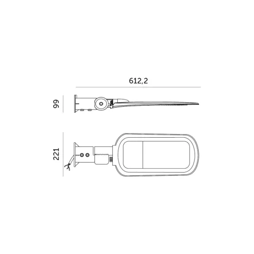 Street light LED VESPA 100W 4000K IP65 120°x80° Kobi Premium
