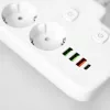 Extension cord KOBI LINEA PRO FL 2 sockets+3USB/1USB-C/0,2m white Kobi