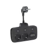 Extension cord KOBI LINEA PRO FL 2 sockets+3USB/1USB-C/0,2m black Kobi