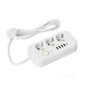   Extension cord KOBI LINEA PRO 3 sockets+4USB/1USB-C/1,5m/Zu+W white Kobi