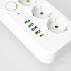 Extension cord KOBI LINEA PRO 3 sockets+4USB/1USB-C/1,5m/Zu+W white Kobi