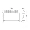 Convector heater SONDO 2000W TURBO white Kobi Windstar