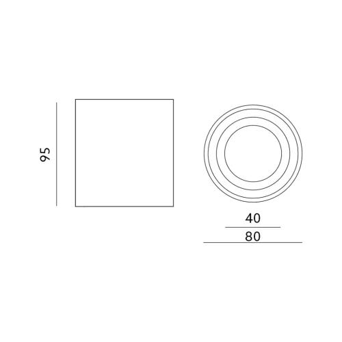 Downlight AQUARIUS 1xGU10 round IP44 black Kobi