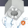 Oprawa do nabudowania AQUARIUS 1xGU10 kwadrat IP44 chrom Kobi