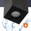 Downlight AQUARIUS 1xGU10 square IP44 black Kobi