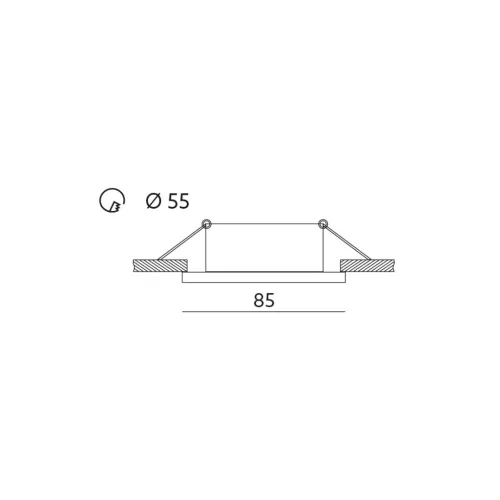 Downlight AQUA SLIM G5,3/GU10 IP44 chrom JVS