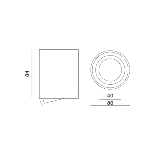 Ceiling lamp AHA white LED2B