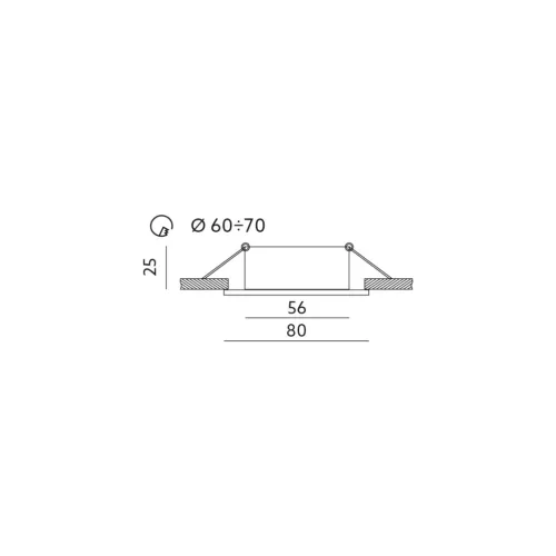 Downlight ring OH20 black Kobi