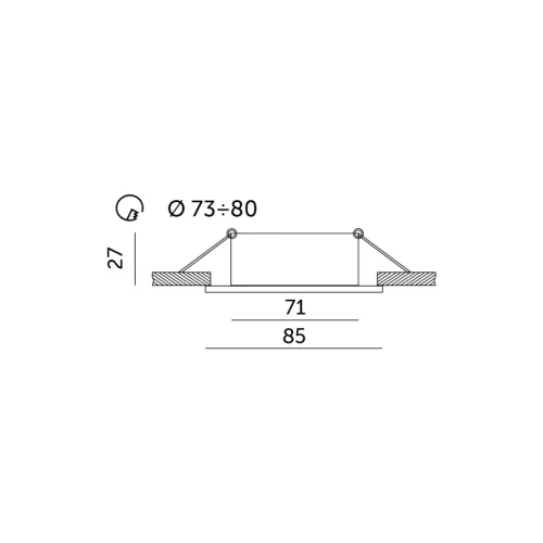 Downlight ring OH29 chrome Kobi