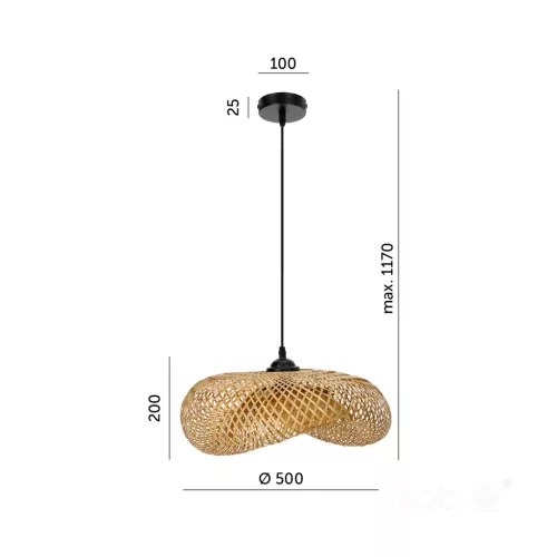 Hanging lamp BOHO BRUGIA M 1xE27 Kobi Design