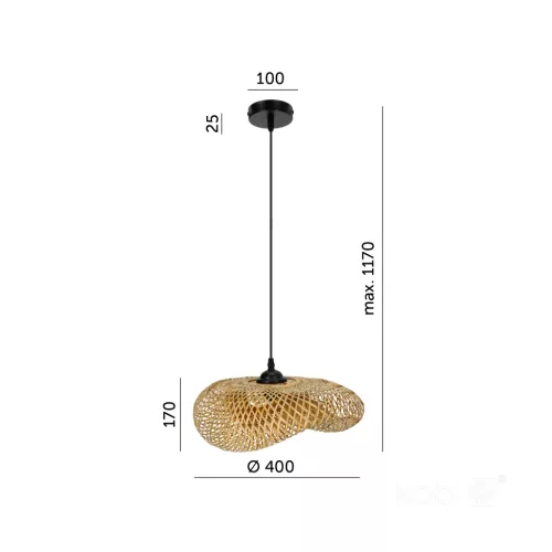 Hanging lamp BOHO BRUGIA S 1xE27 Kobi Design