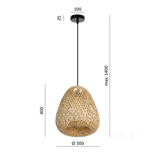 Hanging lamp BOHO BEIRUT 1xE27 Kobi Design