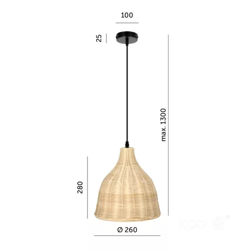 Hanging lamp BOHO RENNES  1xE27 Kobi Design