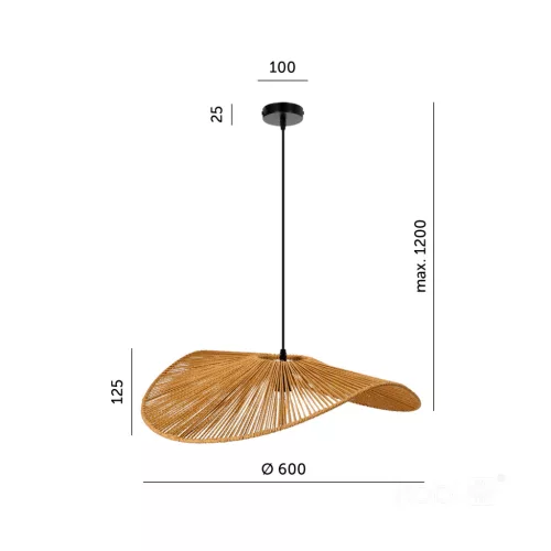Hanging lamp BOHO VERONA 1xE27 Kobi Design
