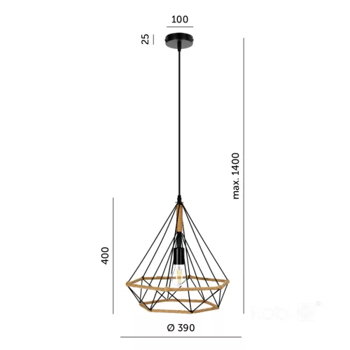 Hanging lamp BOHO VIENNA 1xE27 Kobi Design