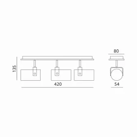Ceiling lamp VENICE W-3L 3xGU10 biała JVS