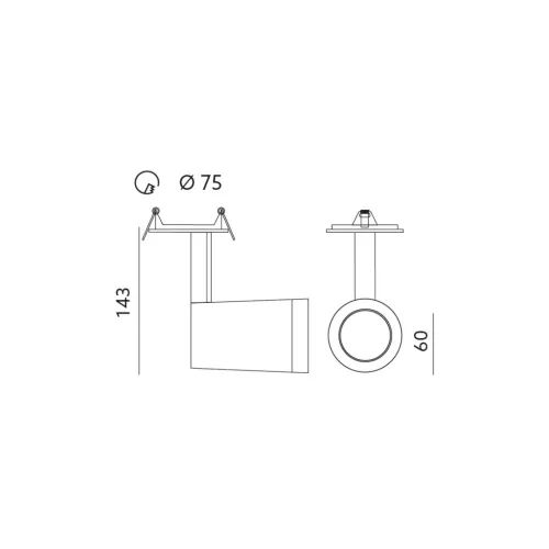 Ceiling spot NUUK PT 1XGU10 white Kobi