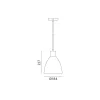 Hanging lamp VIGE 1xE27 black Art of Light