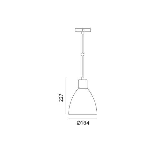 Hanging lamp VIGE 1xE27 black Art of Light