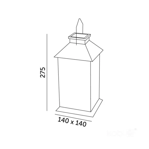 Solar garden lamp LED CANDELIO 2700K white LED2B