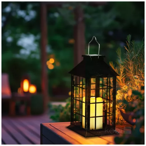 Solar garden lamp LED CANDELIO 2700K gold LED2B