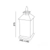 Solar garden lamp LED CANDELIO 2700K gold LED2B