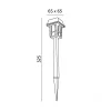 Solar bollard lamp LED FUSION 6500K IP44 12-pack LED2B