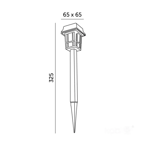 Solar bollard lamp LED FUSION 6500K IP44 12-pack LED2B