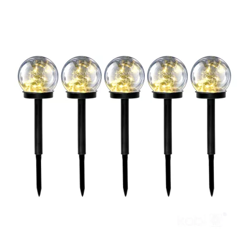 Solar bollard lamp LED GLEAM 3000K IP44 5-pack LED2B