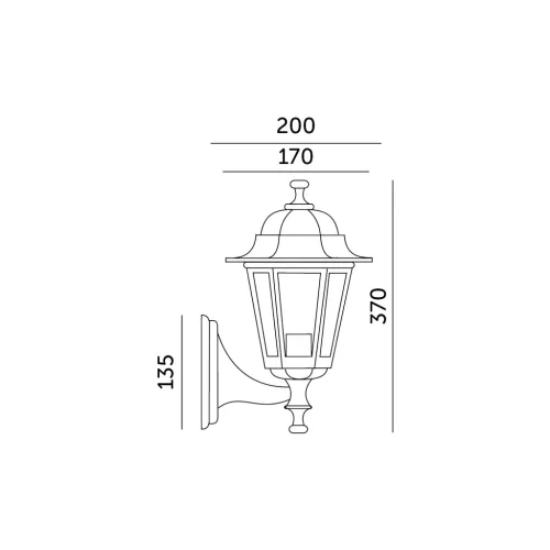 Garden wall lamp LO4101 1xE27 IP54 white Kobi