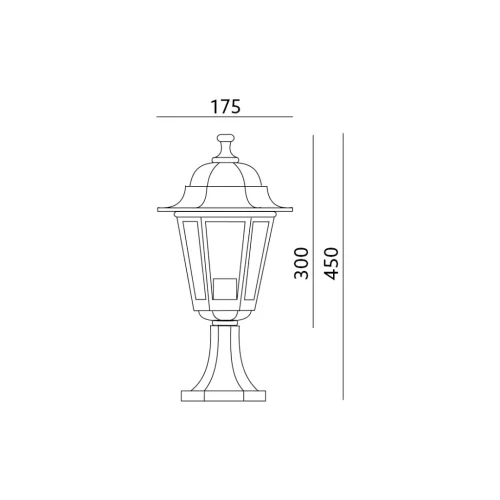 Bollard lamp LO4104 1xE27 IP44 gold Kobi